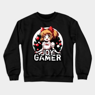 Kawaii Anime Girl Christmas Gamer Crewneck Sweatshirt